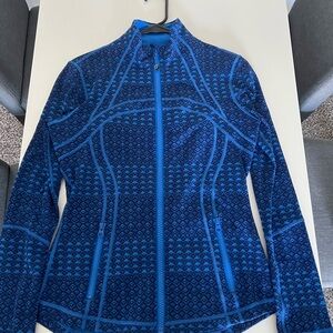 Lululemon Define Jacket Size 8 Triometric Stripe Lakeside Blue/ Hero Blue